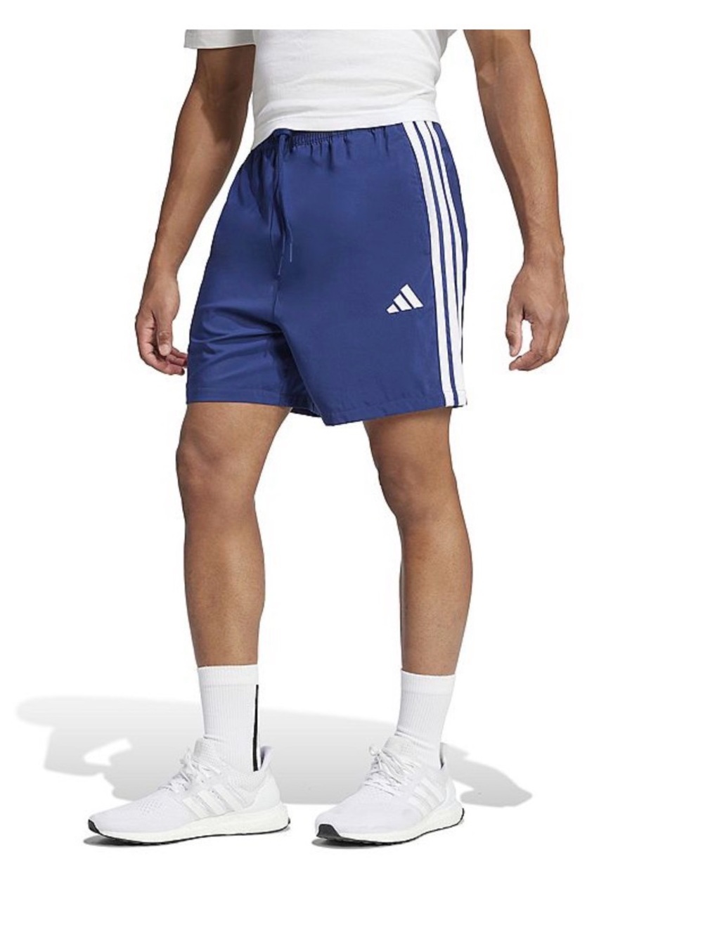 adidas Men's Royal Blue Athletic Shorts with White 3-Stripes